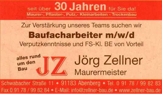 Zellner-Bau freie Stellen